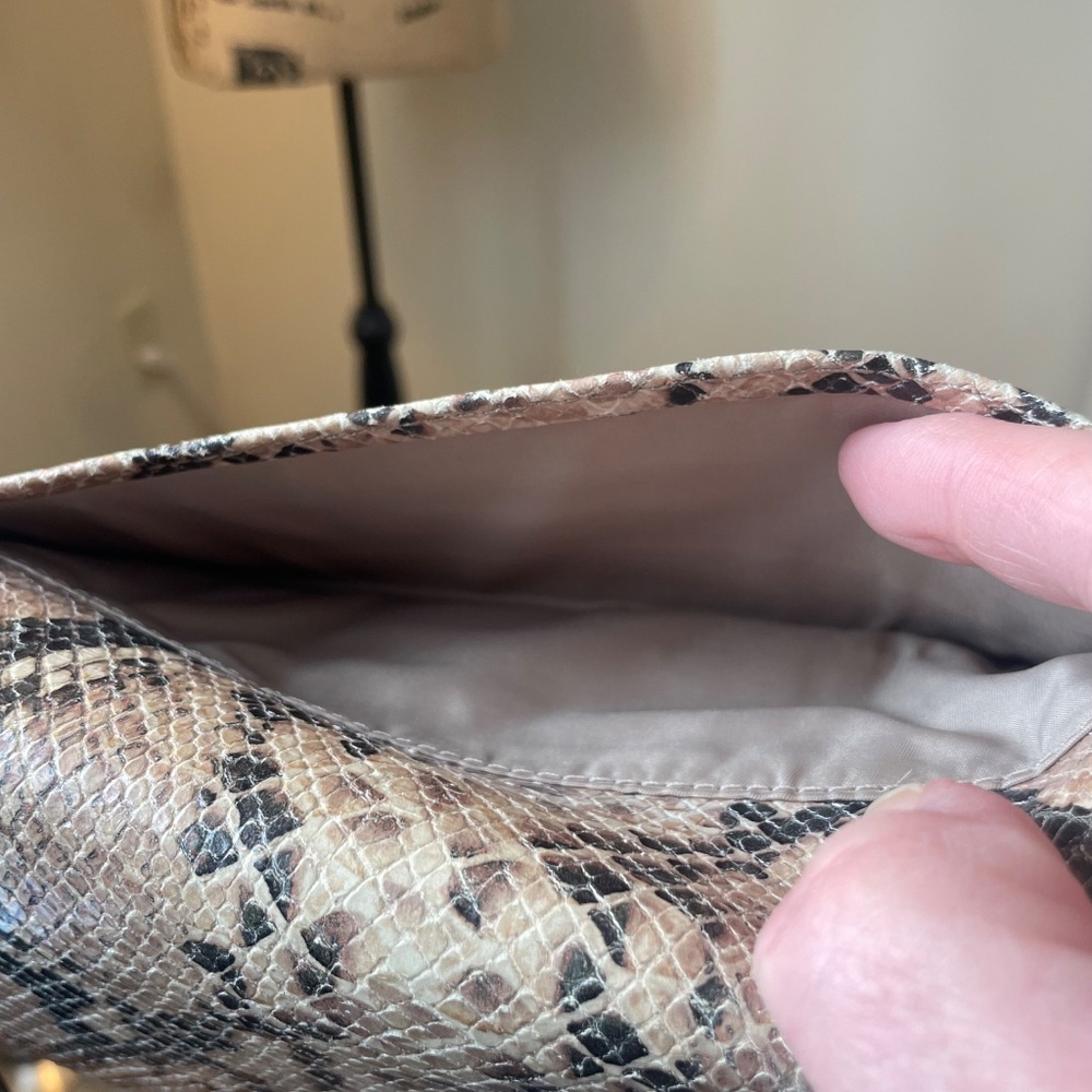 Coach Tan/Brown Python Leather Continental Wallet - image 4